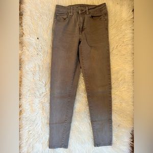 Gray AE super stretch hi rise jeggings
